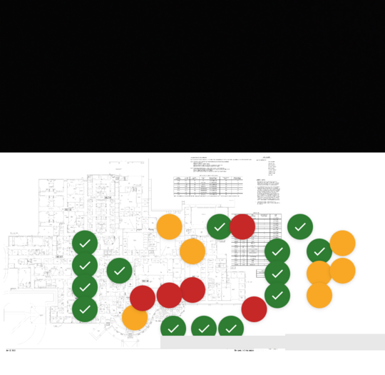 Forager Android app — Zone Map showing room attestation status